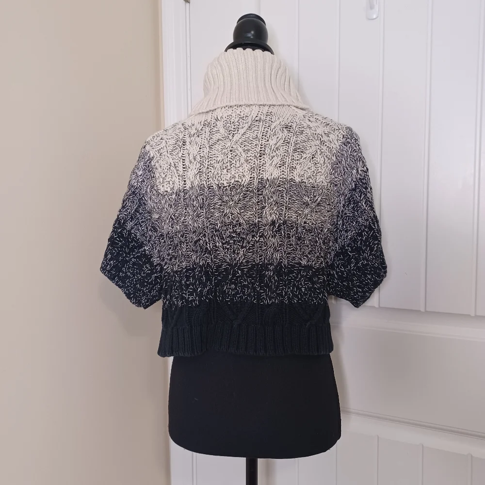 Alice + Olivia Florence Marled Crop Turtleneck Sweater Size Small Oversized_3